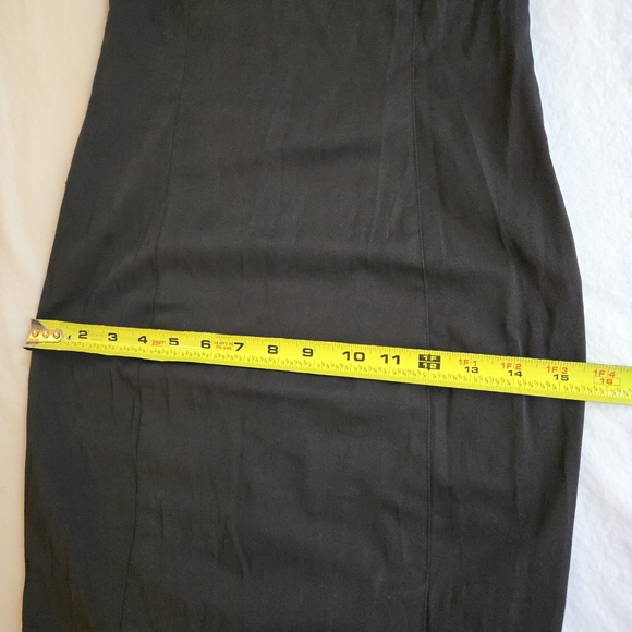 Shirly Osadon LBD Black Lace Panel Bustier Spaghetti Strap 90s Mini Dress NAT1 - Picture 13 of 13